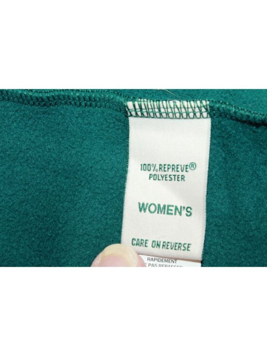 LL Bean Lightweight Soft Cozy Feather Fleece Full Zipper Green Size M - Picture 11 of 15